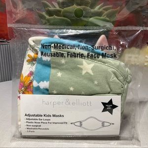 1 Pack (3 ct) Harper & Elliott Kids Children Washable Reusable Cotton Face Masks